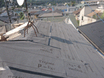 屋根工事（改質ゴムアスファルトルーフィング）防水シート張り